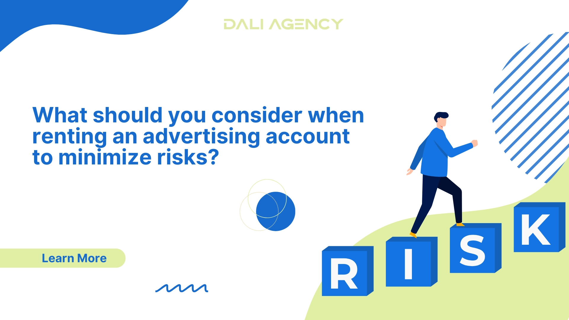 What should you consider when renting an advertising account to minimize risks
